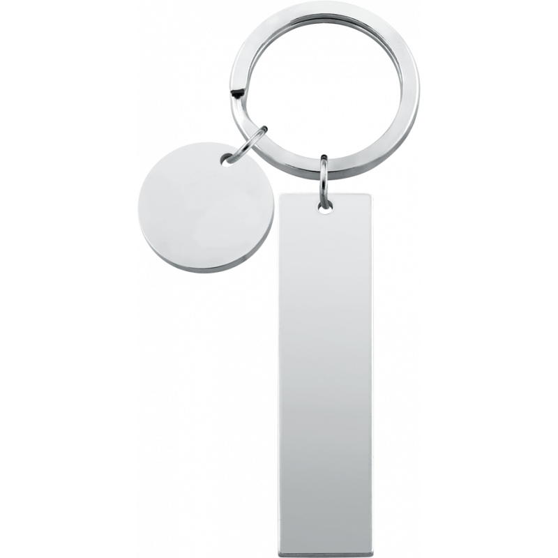 Porte-clés gravé rotatif rectangulaire