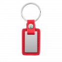 Porte-clés Rectangulaire Gravé Personnalisé avec Cuir