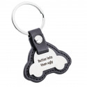 Gepersonaliseerde Gegraveerde Autosleutelhanger met Leer Gepersonaliseerde Gegraveerde Autosleutelhanger met Leer