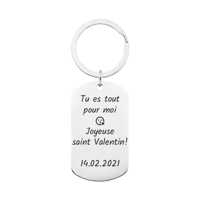 Porte-clés Plaque Militaire Personnalisé