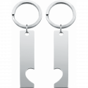 Porte-clés Cœur Couple Gravé Personnalisé