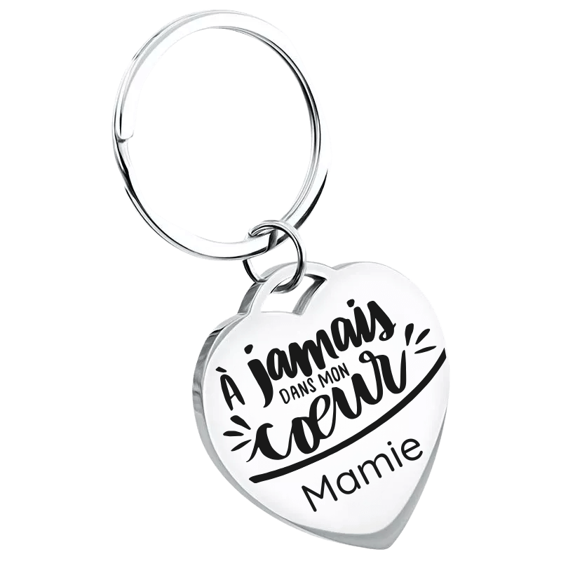 Porte-clés Commémoratif Luxe Rectangle Gravé Personnalisé avec Photo