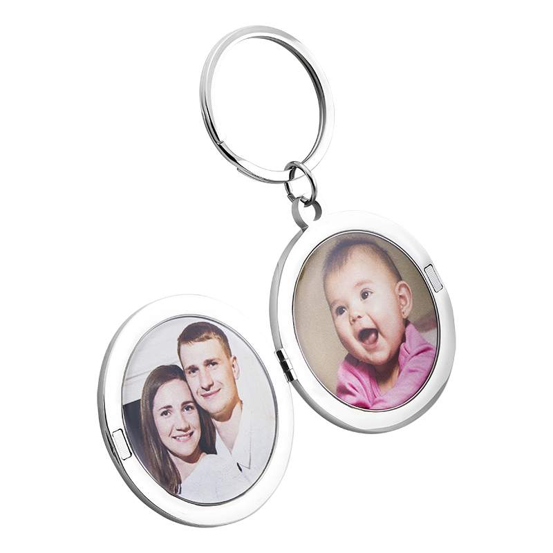 Porte-clés Médaillon Gravé pour Maman avec Noms des Enfants et Date