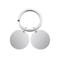 Sleutelhanger met Twee Rondjes - Personaliseer met de Foto's en namen Sleutelhanger met Twee Rondjes - Personaliseer met de Foto's en namen